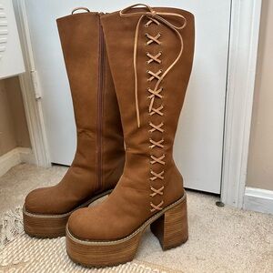Brown Platform Boots